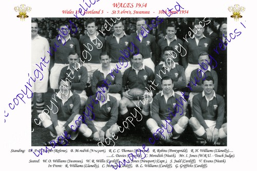 Wales 1954 rugby - wales, team