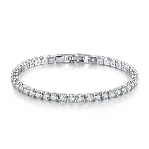 Silver cubic zirconia - silver,