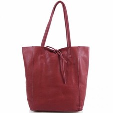Ladies Soft Italian Real Leather Shopper Tote Bag Women Girls Shoulder Bag