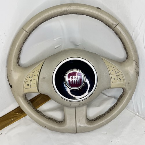 Fiat 500 steering - wheel, cream