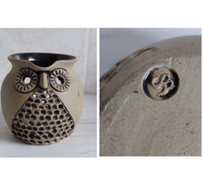 Studio Pottery Owl Tealight