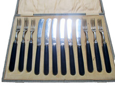Art Deco cutlery set butter knives and tea forks   RARE  b44