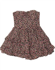 JACK WILLS Womens Strapless Dress UK 10 Small Multicoloured Floral XN13