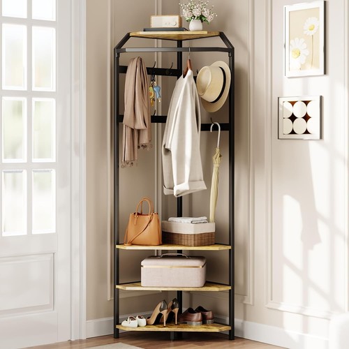 Corner coat rack hall tree - coat,