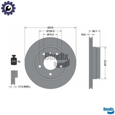 2x BRAKE DISC BDS1242 FOR BMW