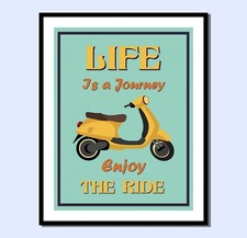 RETRO VINTAGE VESPA POSTER Art