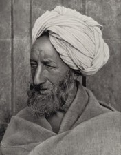 1920s Hurlimann photogravure of Persian man with turban "Muhomadan From Kashmir"