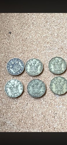 Three pence coins - 6, 1941