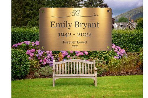 Personalised brass memorial - brass,