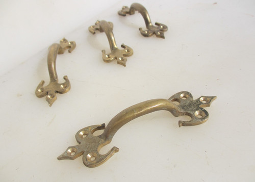 Vintage brass handle - vintage,