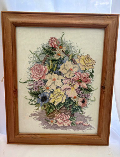 Framed floral cross - floral,
