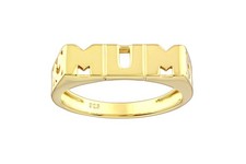 9ct Gold on Silver MUM Signet