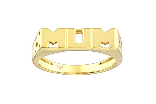 9ct gold silver mum - 9ct, signet