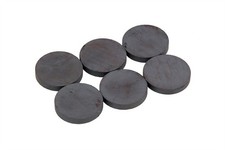 6pc Strong Ferrite Round Disc Ceramic Magnets - 25mm Diameter & 4mm Deep