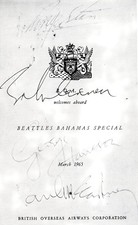 THE BEATLES Signed BOAC Note -