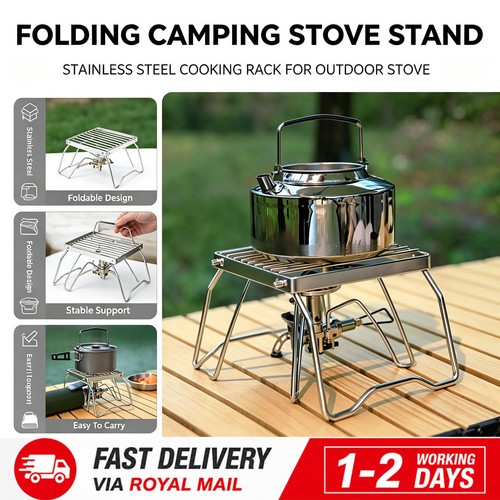 Folding campfire grill - grill, stand