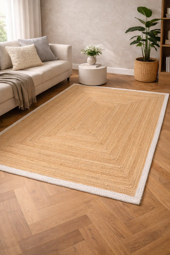 Bold frame jute rug - jute,