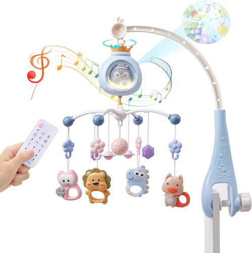 Baby cot mobile with light - with, and