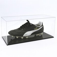 Perspex Football Single Boot Display Case - Black Base