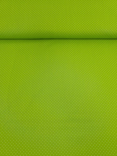Lime green micro polka - lime,