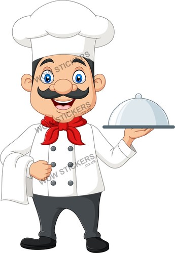 Chef italian trayb sticker - chef,