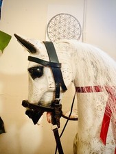 Stevenson Bros Lge Traditional Dapple Grey Rocking Horse 2013 current RRP £4,400