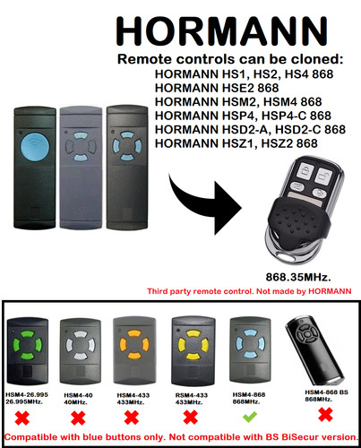 Hormann garage door remote - hormann,