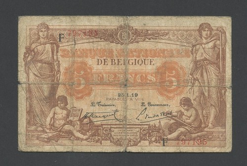 Belgium francs 1919 krause - 1919,