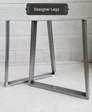 1 Pair TRAPEZIUM Table/Bench Legs Metal Steel Industrial Rustic MADE IN UK 