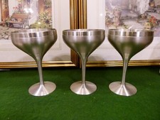 pewter goblets x 3 by Oriental