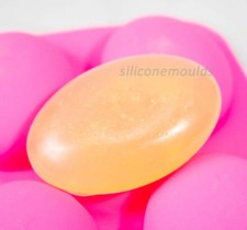 6 cell Oval Pebble Silicone Bath Soap Mould Mold - Makes approx 95g Bars