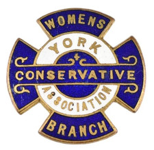 Vintage Old The Womens Conservative Association York Branch Enamel Badge