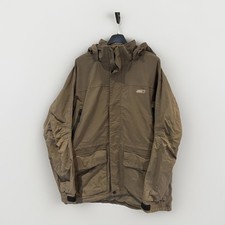 Scierra Mens Coat Jacket Green Full Zip Hooded Fishing Waterproof Size Large