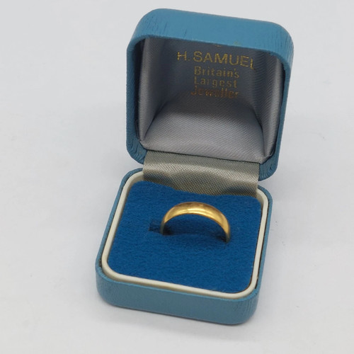 22ct 916 gold band ring - band, size