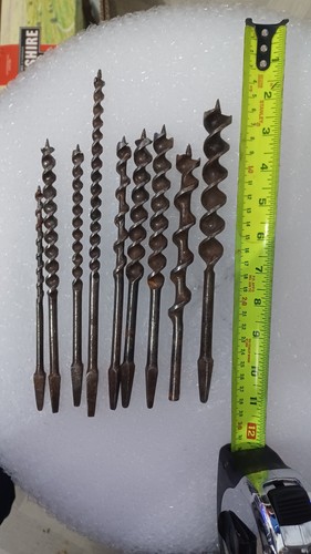 Set vintage auger - vintage, wood