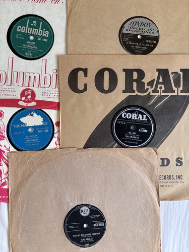 78rpm elvis crickets - x5,
