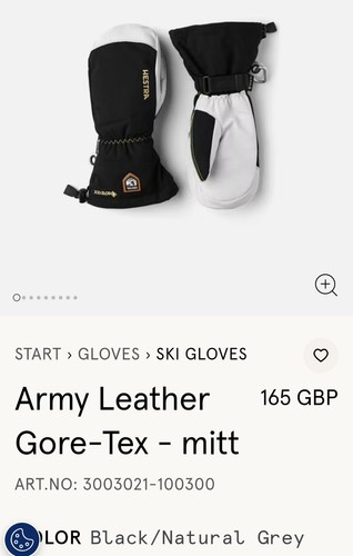Hestra army leather mittens - leather,