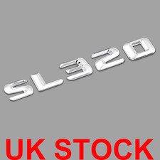 Chrome Silver Rear Trunk Letters 3D Styling Badges AMGs for SL 320 Class UKSTOCK