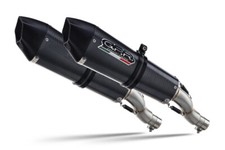 Pair of GPR Exhaust GPE Ann Poppy Polished Carbon Approved BMW R1200S 2006-2008