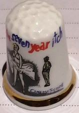 China Old Finsbury Thimble Rare Collectable The Seven Year Itch Film Themed