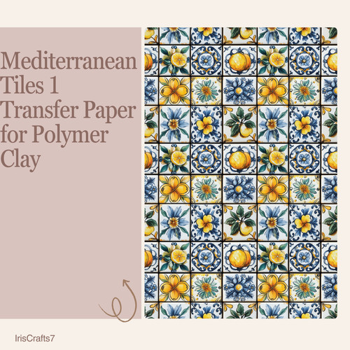 Mediterranean tiles transfer - 1,