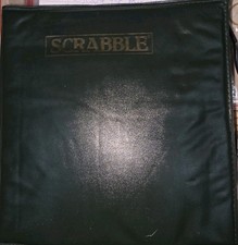 Vintage Travel Scrabble in Padded Green Zip Case  (1980's) 