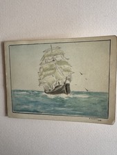 Vintage 1933 signed nautical - vintage,