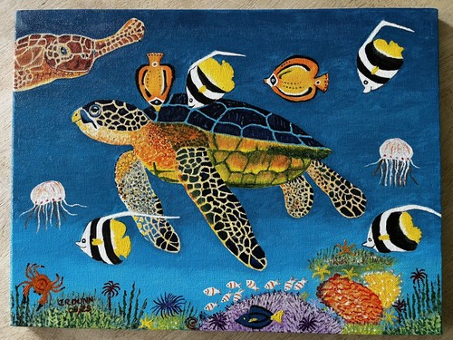 Turtle reef fish - &,