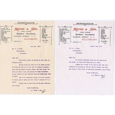 1926 2 x Billheads Mayne &