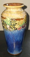 Royal Doulton Art Nouveau Stonware Vase 9334. X8721D. Signed GH