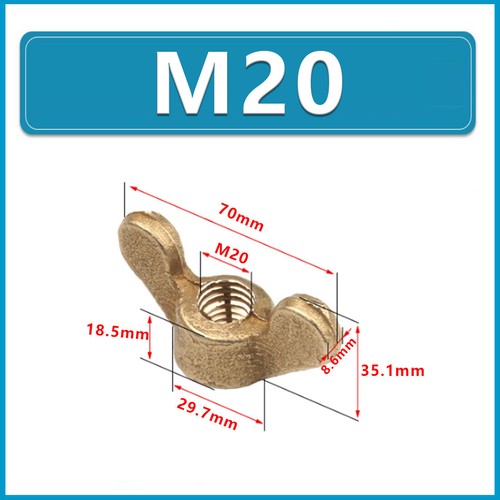 Solid brass wing - brass, nuts