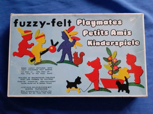 Vintage retro boxed fuzzy felt - retro,