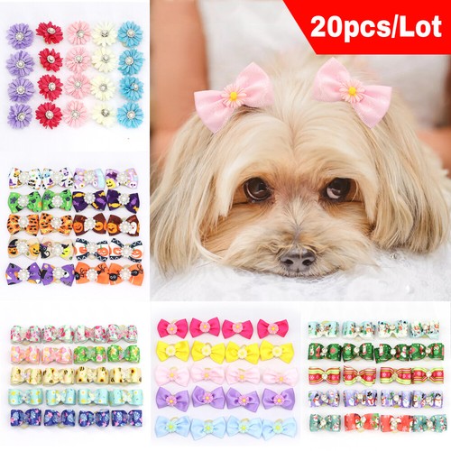 Cute dog pet hair bows - dog,