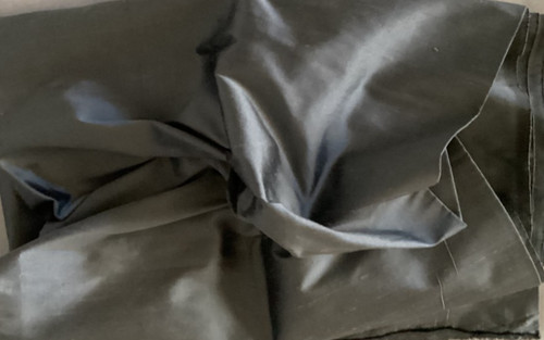 100 silk dupion - silk, silver